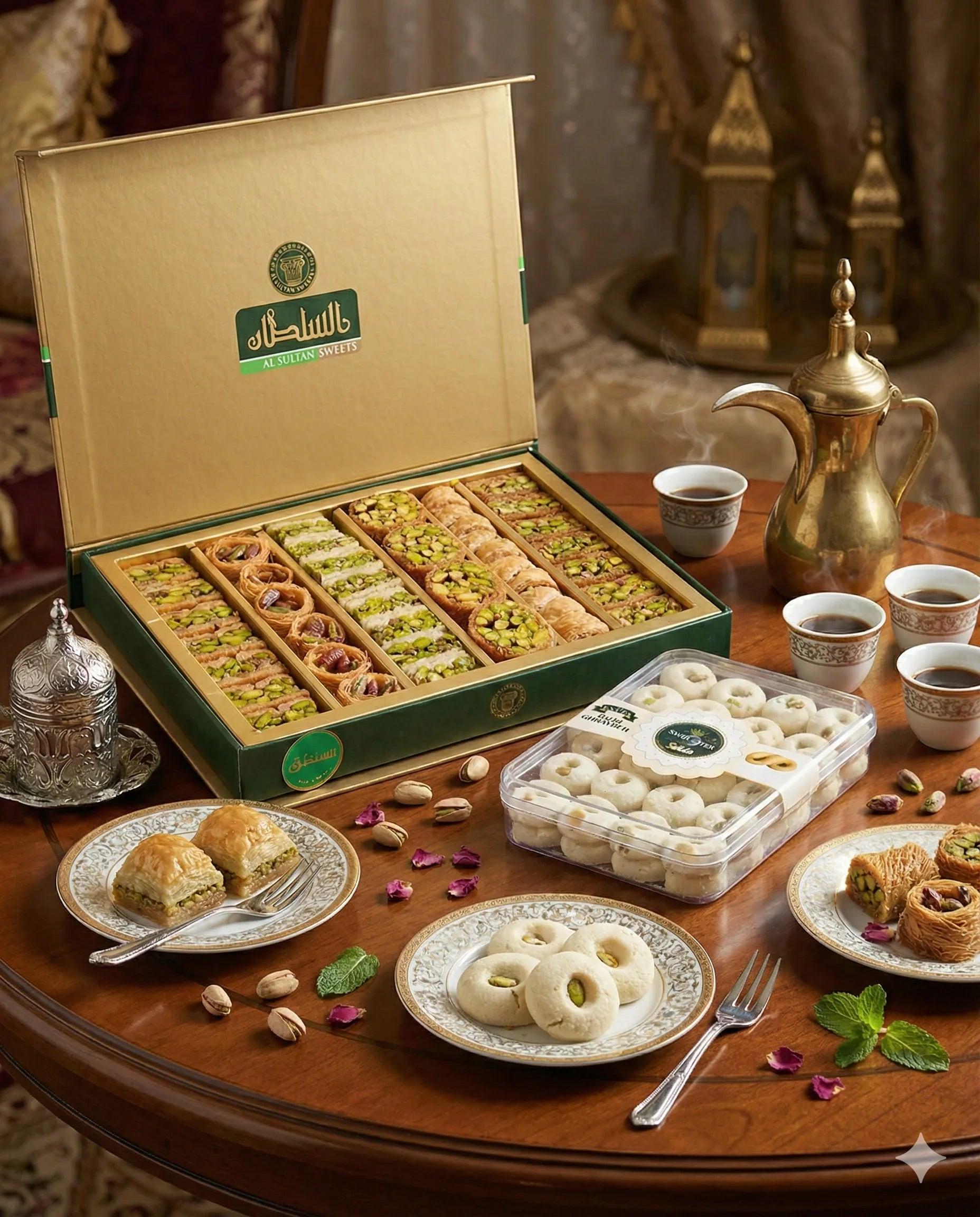 حلويات عربية فاخرة + غريبة مع الفستق الحلبي هدية مجانية — Image 2 of 2